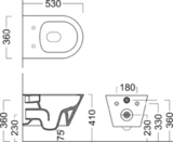 Унитаз подвесной Kerama Marazzi Plaza PLM.wc.02 + Крышка-сиденье Kerama Marazzi Plaza PLM1.seat.02\WHT