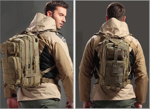 Картинка рюкзак тактический Skully Tactic RWZS29 черный - 19
