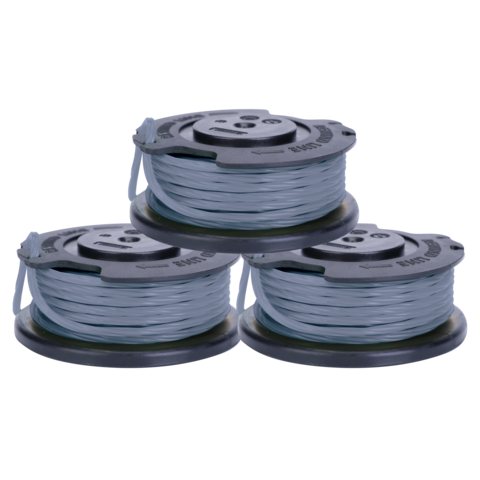 Катушка для триммера Greenworks 3шт., леска 1,65 мм, односторонний выход лески (2963307)