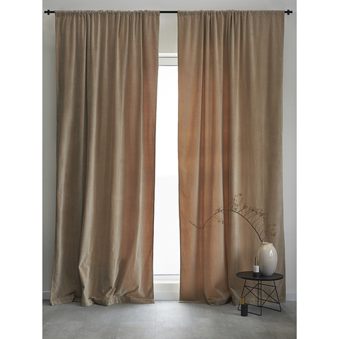 Штора из бархата 150х290см Tkano Essential бежевая