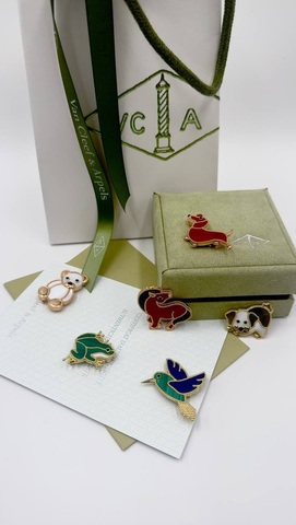 Броши животные VCA VGOLD