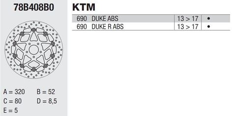 78B408B0 Тормозной диск МОТО