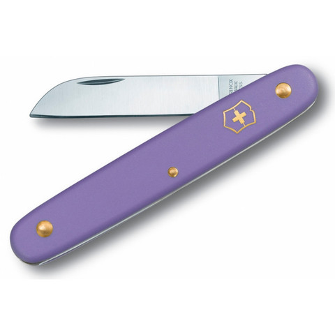 Нож складной садовый Victorinox 3.9050.22B1 Floral, фиолетовый