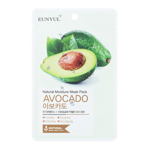 Eunyul Natural Moisture Mask Pack Avocado - Маска тканевая с экстрактом авокадо