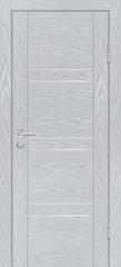 Дверь PSM-6 / Цвет Дуб скай серый / белоснежный лакобель / Двери PROFILO PORTE