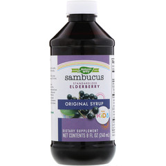 Nature's Way, Sambucus для детей, стандартизированный экстракт бузины, оригинальный сироп, 240 мл (8 жидких унций)