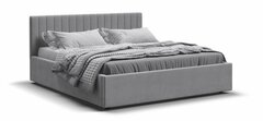 Ронда Кровать+ПМ 160 Велюр Монолит сталь