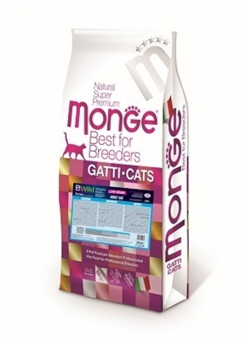 Monge PFB Cat BWild LOW GRAIN низкозерновой корм из анчоуса для взрослых кошек 10 кг