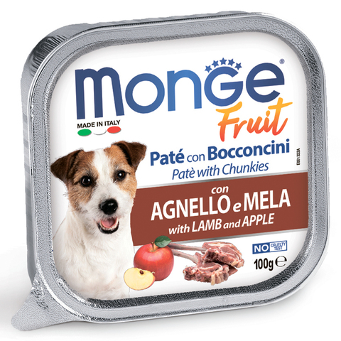 Monge Dog Fruit консервы для собак (ягненок с яблоком) 100г