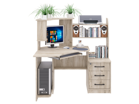 Компьютерный стол угловой СК-39 крафт серый