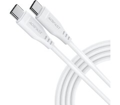 Кабель ACEFAST C3-03 USB-C to USB-C TPE charging data cable для подзарядки и передачи данных, белый