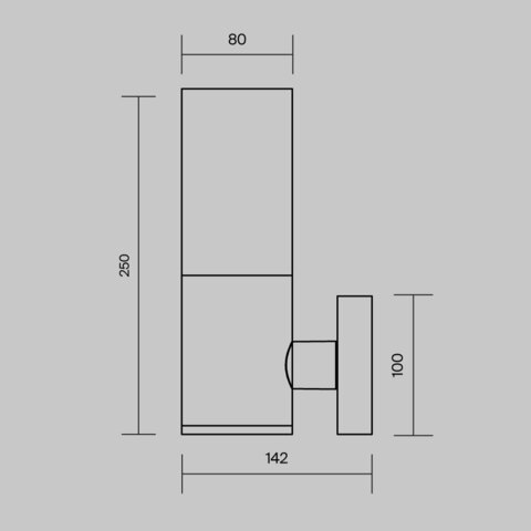 Уличный настенный светильник Maytoni Willis O418WL-01B