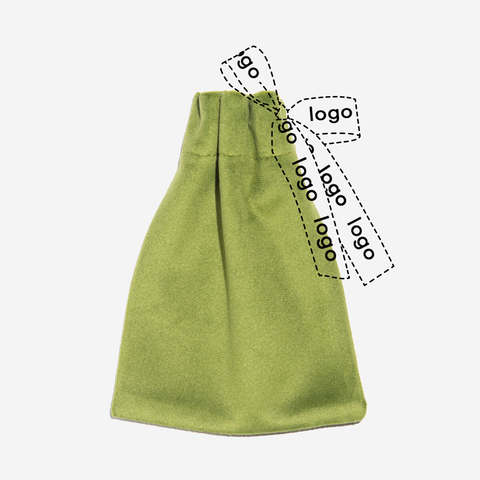 Мешочек из велюра, брендирование на ленте