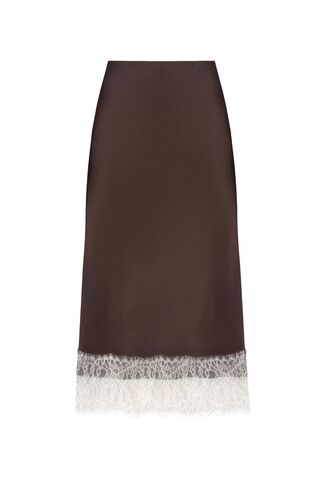 Юбка из атласа и кружева