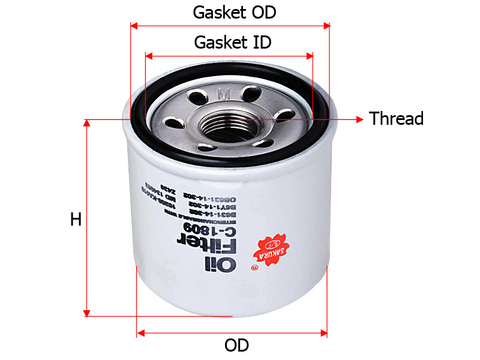 Фильтр масляный SAKURA C1809SBP (10шт/упак)