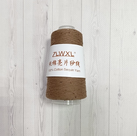 Пряжа Хлопок с пайетками 2 мм 038