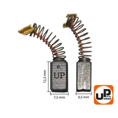 Щетка графитовая UNITED PARTS для HITACHI (аналог 999072/999041) 6,5х7,5х12,3мм АВТОСТОП (90-0894)