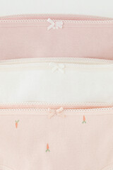 набор трусы/ уп  для девочки  К 1931-3уп/бл.персиковый,пыльный персик,зайчики