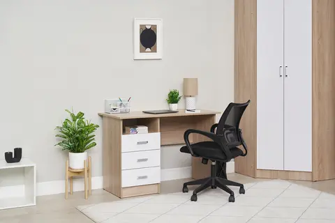 стол письменный МАРТИНА (дуб сонома/белый)