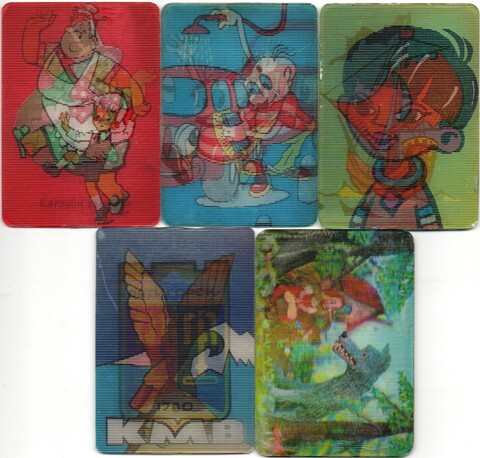 № 147 Набор из 5 переливных (стерео) Календариков . Мультфильмы СССР 1977, 1980 год.