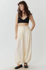 Длинные кюлоты из молочного льна