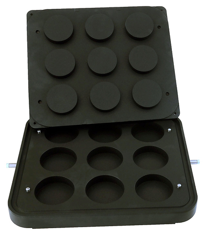 Форма для тарталетницы Kocateq DHTartmatic Plate 40 (круглые, верхний ? 81 мм, нижний ? 19 мм, 9 шт.)