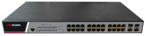 Коммутатор управляемый HIKVISION DS-3E2528P(B)