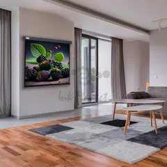 Экран Cactus 71" 127x127см Wallscreen CS-PSW-127X127-SG 1:1 настенно-потолочный рулонный серый — фото 2