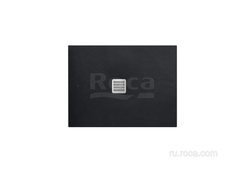 TERRAN Душевой поддон 1200X700 с сифоном и решеткой черный  Roca AP014B02BC01400
