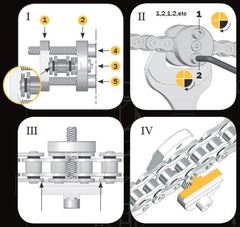 Инструмент для монтажа цепи AFAM EASY-RIV-5, 520, 525, 530