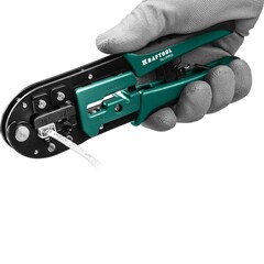 KRAFTOOL RJ-Pro, (RJ45, RJ11,RJ12), универсальный кримпер (22698)
