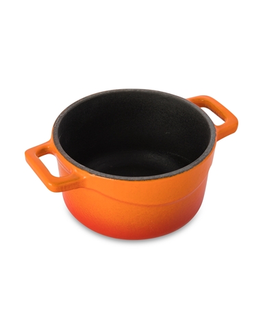 Кокотница с крышкой LAVA d10см 350мл оранжевая