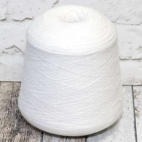 Меринос-стрейч с ангорой (25%)  LINEAPIU / FELT 1900 белый молочный