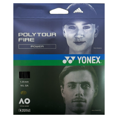 Струны Yonex POLY TOUR FIRE POWER BLACK (1.25мм / 12м)