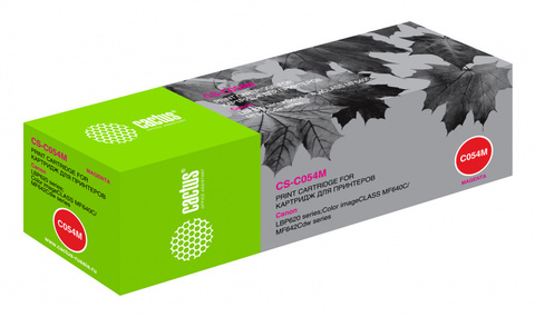 Картридж лазерный Cactus CS-C054M 054 M пурпурный (1200стр.) для Canon LBP 621Cw, 623Cdw, 641Cw, 643Cdw