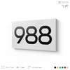 Номер на дверь 988, табличка на дверь для офиса, квартиры, кабинета, аудитории, склада, белая 120х70 мм, Айдентика Технолоджи