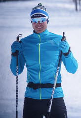 Элитная утеплённая лыжная куртка Nordski Elite Blue-Black мужская 2019