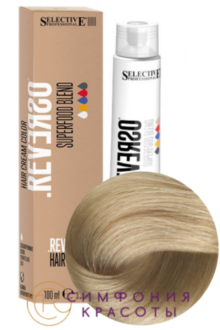Крем-краска без аммиака Reverso Hair Color 10.2 Экстра светлый блондин бежевый Selective, 100 мл