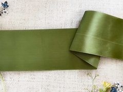 Лента атласная, ш. 10 см, оливка