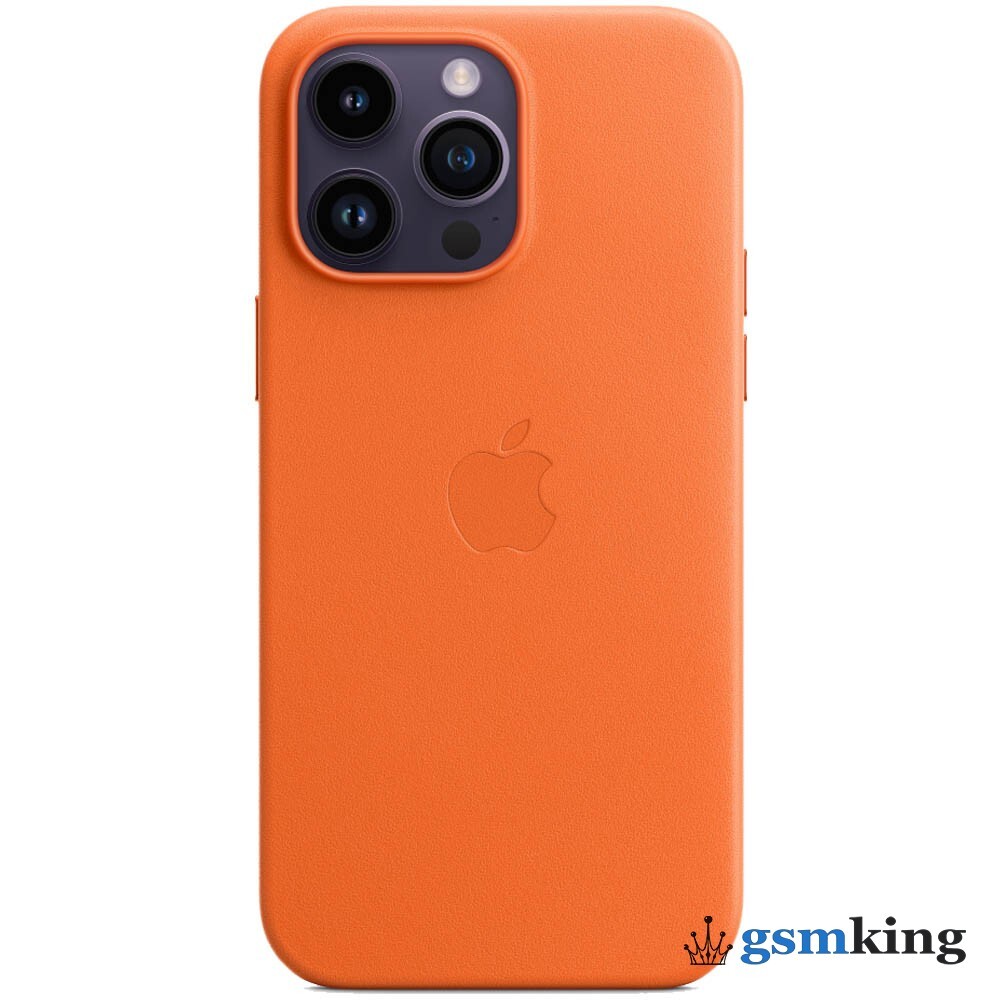 Чехол Apple Leather Case with MagSafe iPhone 14 Pro Max Orange (Оранжевый)  MPPR3ZM/A - цена 0.0 ₽.