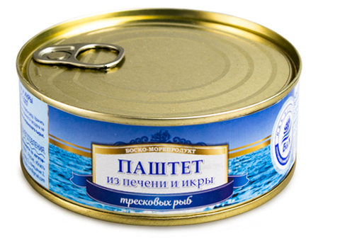 Паштет из печени и икры тресковых рыб, 240г