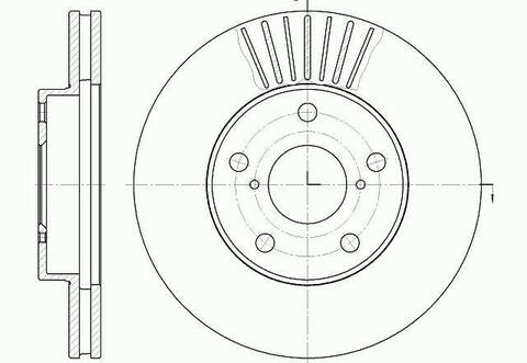 Диск тормозной вентилируемый G-brake  GR-02825