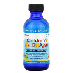 Nordic Naturals, Children's DHA Xtra, со вкусом ягод, для детей 1–6 лет, 880 мг, 60 мл (2 жидк. унции)