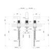 Gessi INCISO Смеситель для раковины на 3 отверстия без донного клапана, излив 140мм, h=145мм Цвет: nero XL 58012#299