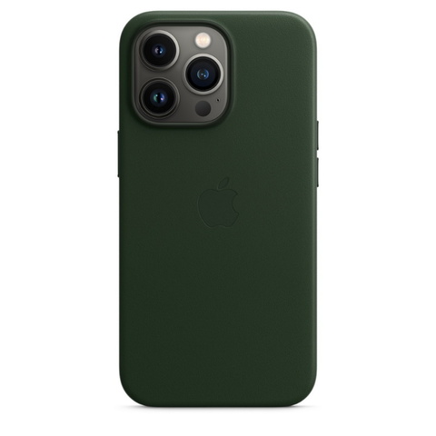 Чехол для  смартфона  Apple iPhone 13  Pro Max  Leather Case with MagSafe Sequoia Green ( MM1Q3ZM/A)