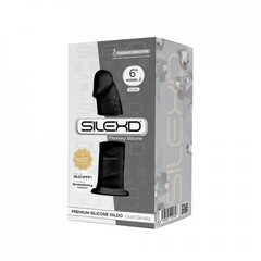 Фаллоимитатор с двойной плотностью Model 2 от SILEXD черный (15,4*3,5 см)