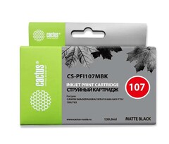 Картридж струйный Cactus CS-PFI107MBK PFI-107MBK черный матовый (130мл) для Canon IP iPF670/iPF680/iPF685/iPF770/iPF780/iPF785
