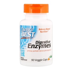 Doctor's Best, Пищеварительные ферменты, 90 растительных капсул