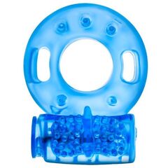Голубое эрекционное виброкольцо Reusable Cock Ring - 