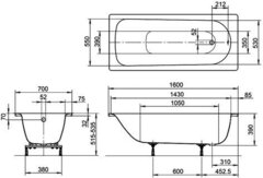 Стальная ванна KALDEWEI Eurowa 160x70